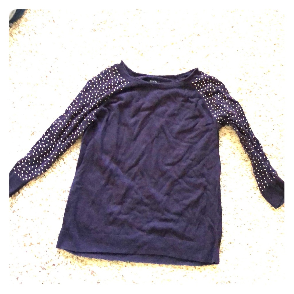 Purple studded sweater